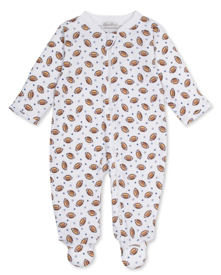 PJ's Football Season Footie w/ Zipper