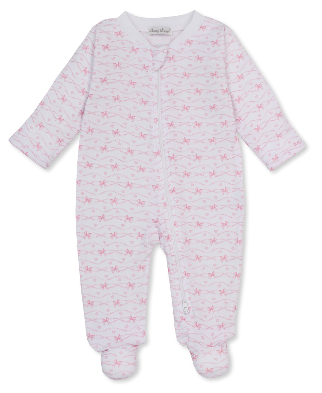 PJ's Baby Bows Footie w/ Zipper