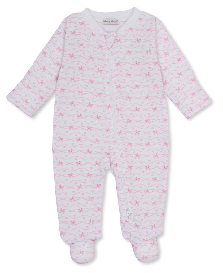 PJ's Baby Bows Footie w/ Zipper