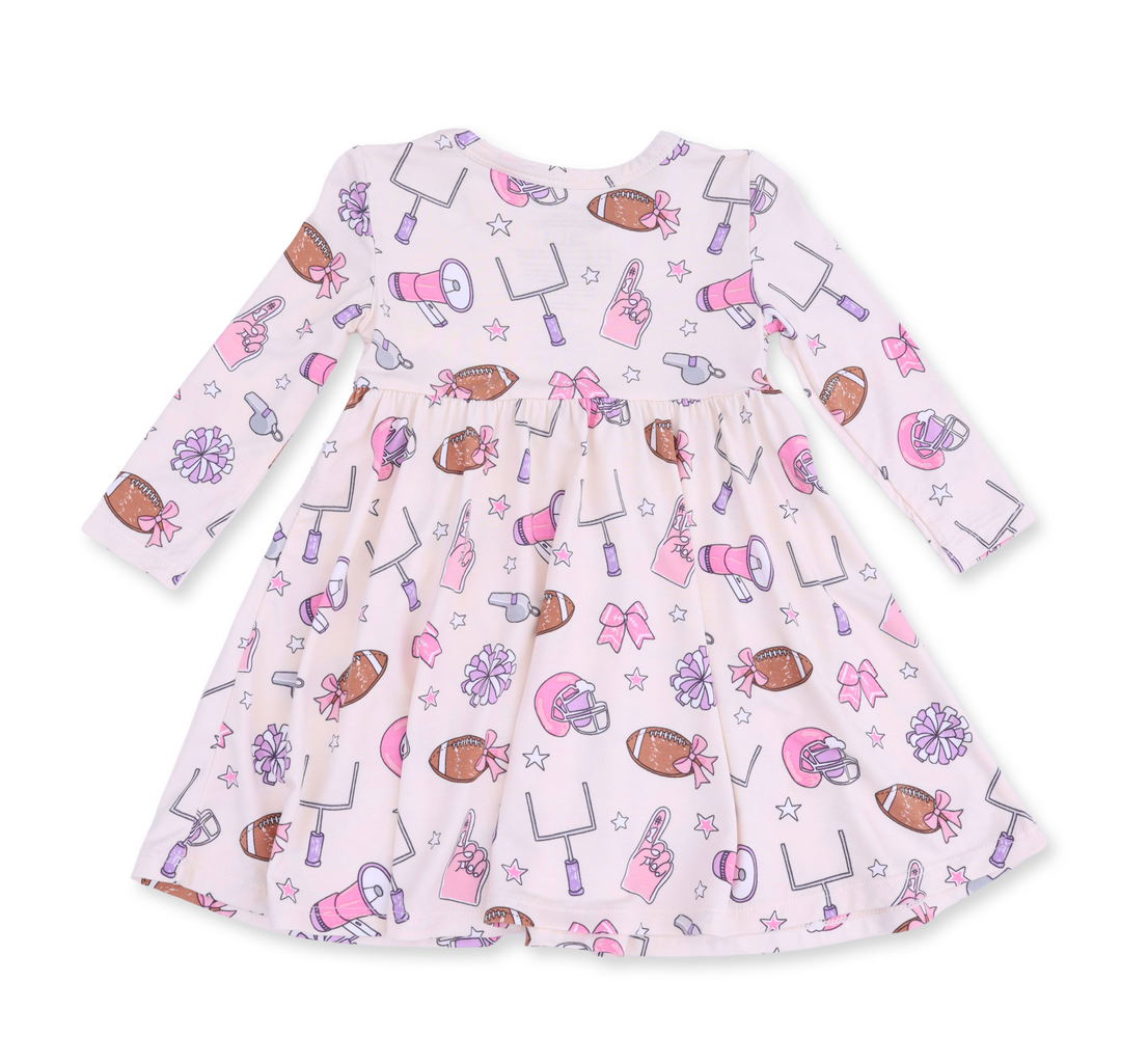 Twirly LS Dress w/Bike Short | Football Cheer
