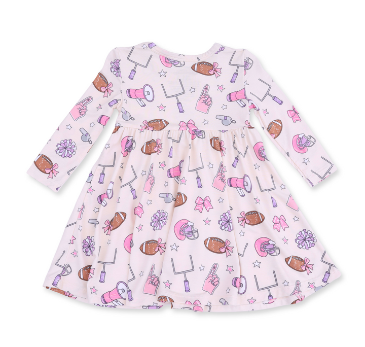 Twirly LS Dress w/Bike Short | Football Cheer
