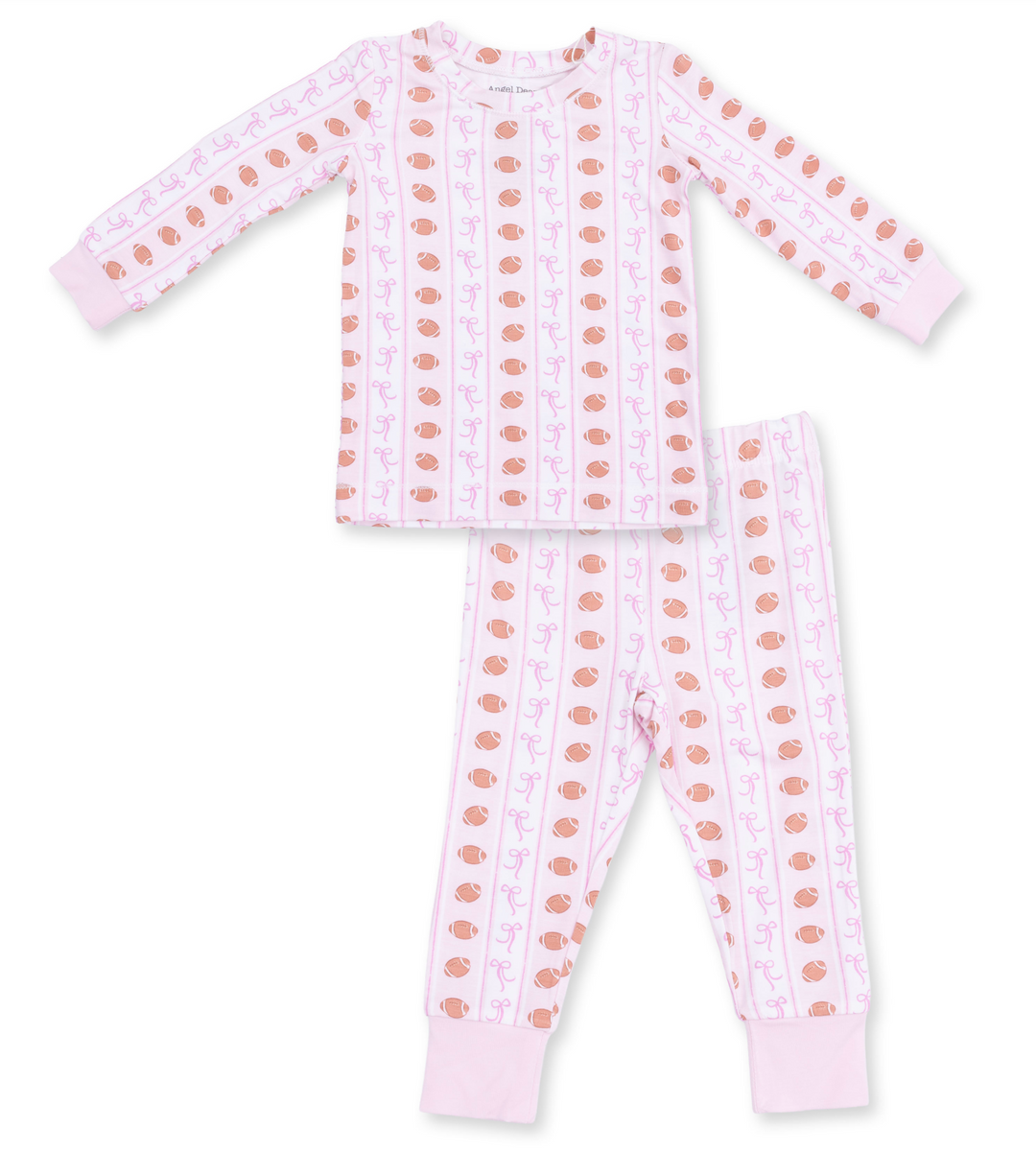 Loungewear LS Set | Football Bow Stripe
