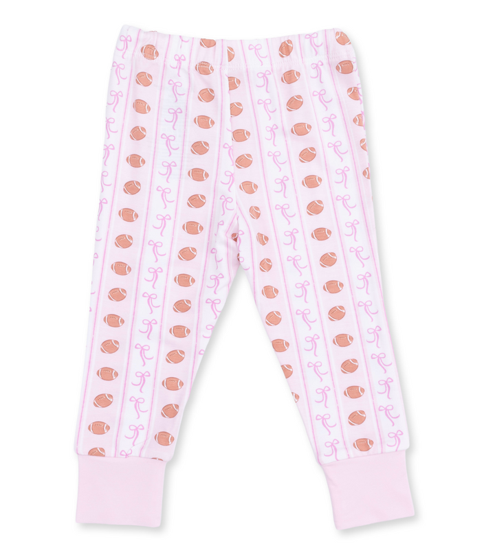 Loungewear LS Set | Football Bow Stripe