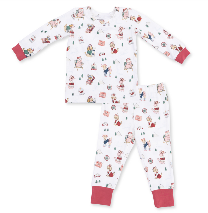 Loungewear LS Set | Winter Sports Dogs Pink