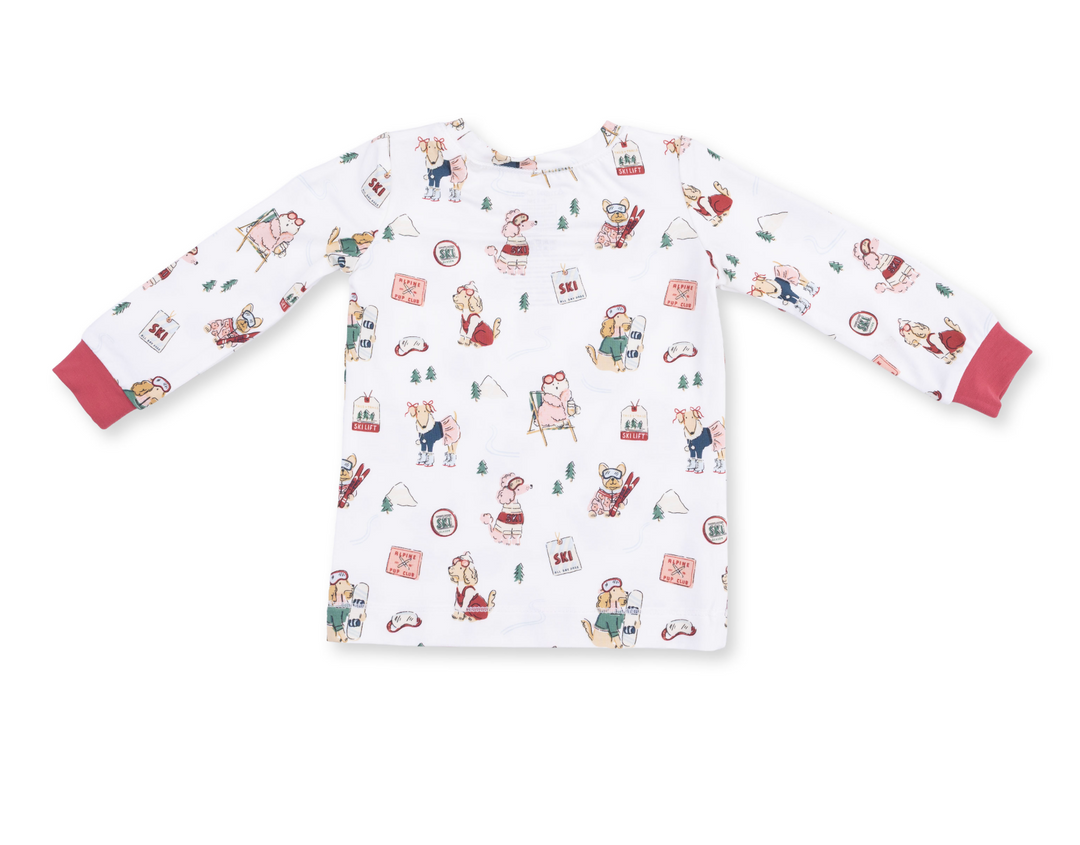 Loungewear LS Set | Winter Sports Dogs Pink