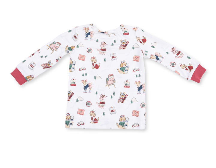 Loungewear LS Set | Winter Sports Dogs Pink