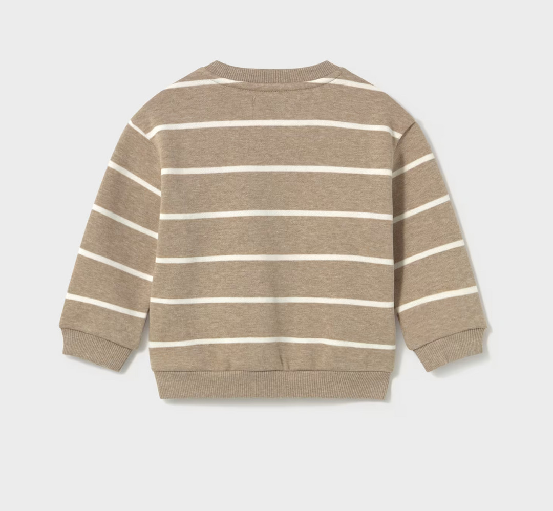 Tan Stripe Dino Sweatshirt | 2416