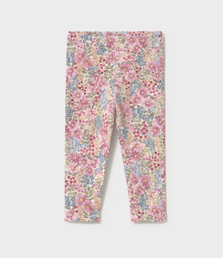 Mauve Floral Leggings | 2778