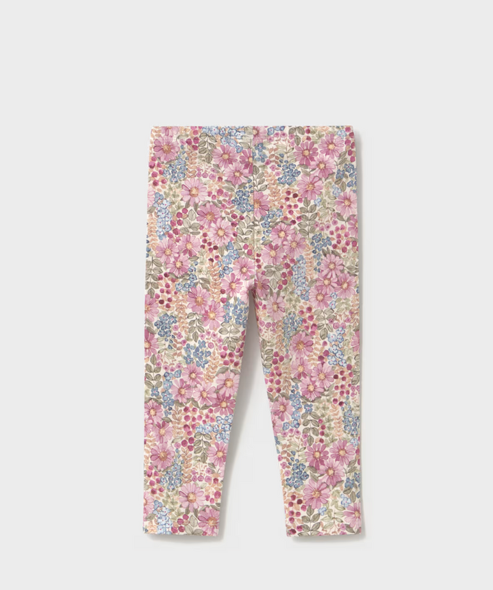 Mauve Floral Leggings | 2778