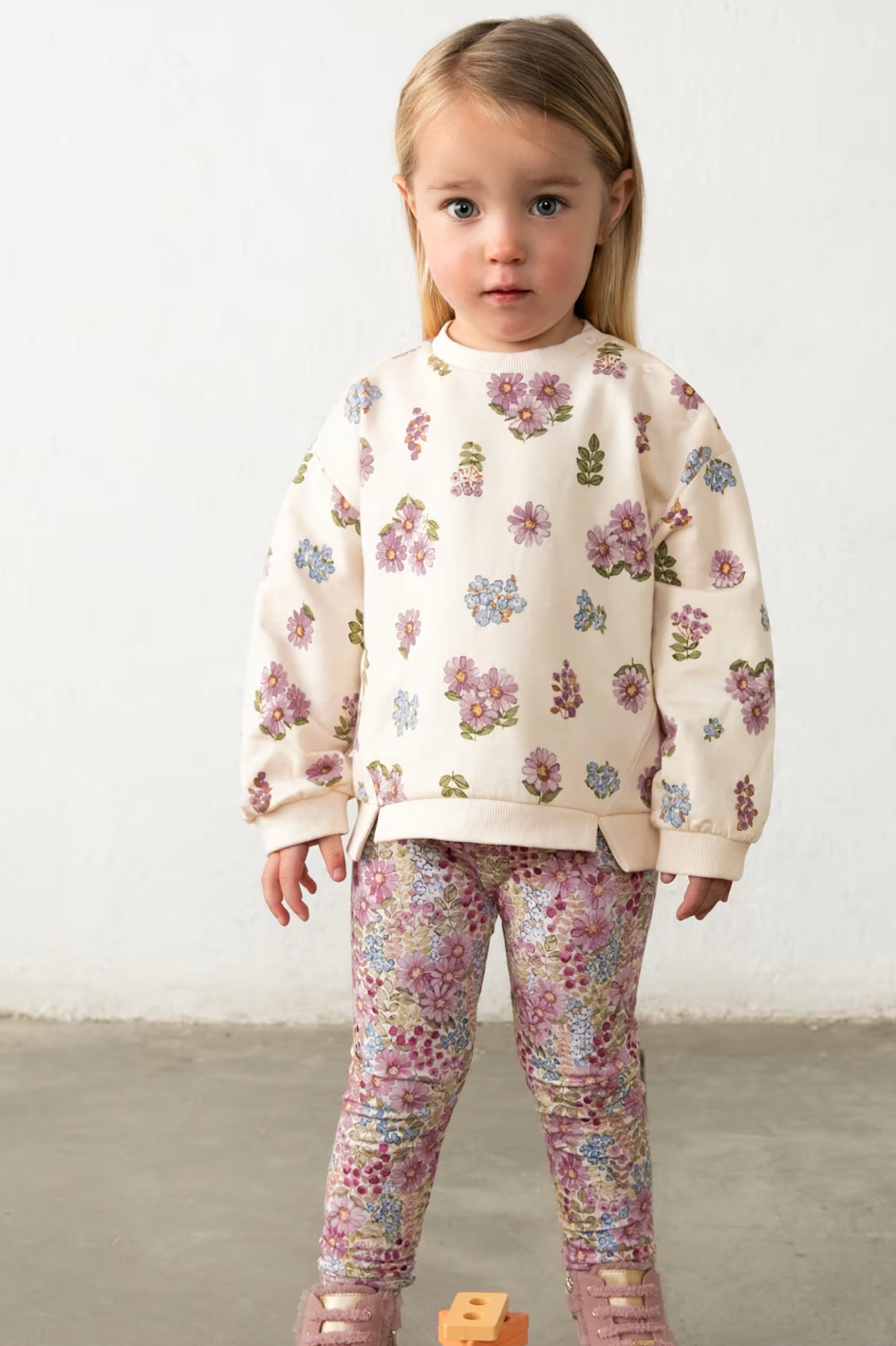 Mauve Floral Leggings | 2778