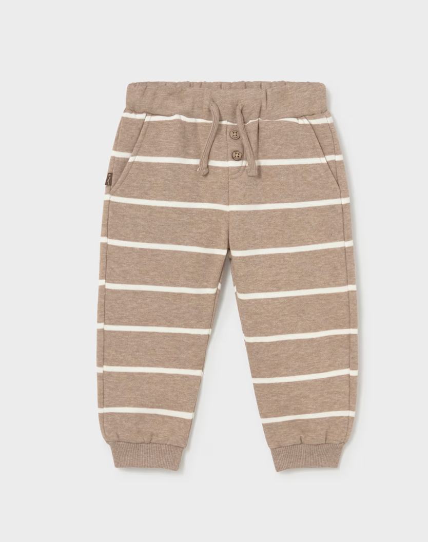 Tan Stripe Jogger Sweatpants | 2538