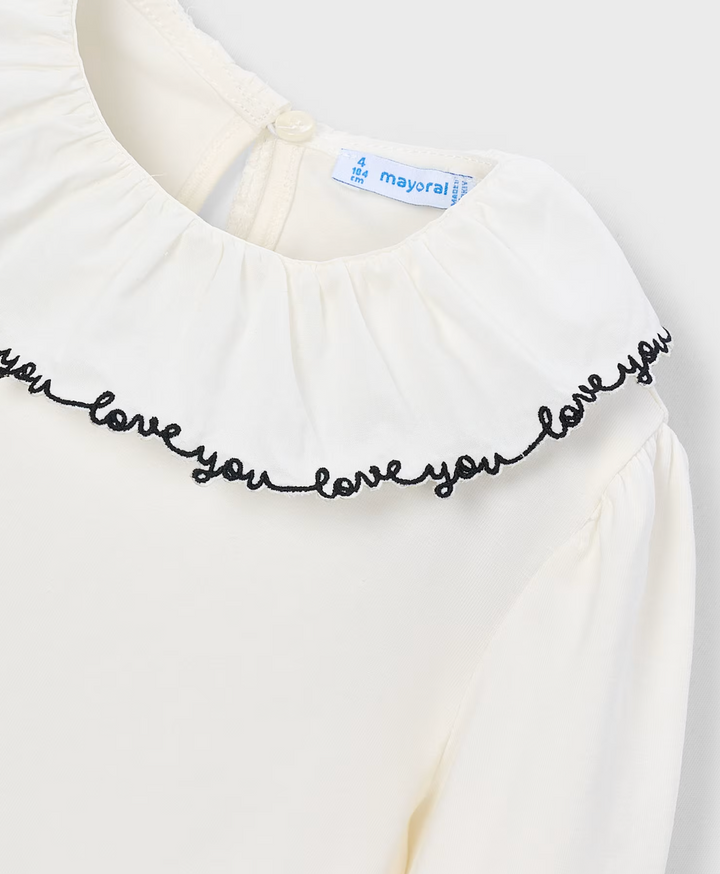 Ivory Love You Ruffle Blouse | 4149