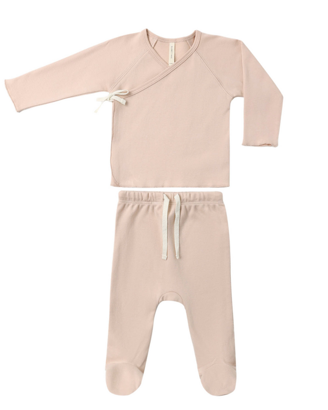 Wrap Top and Footed Pant Set | Dusty Rose