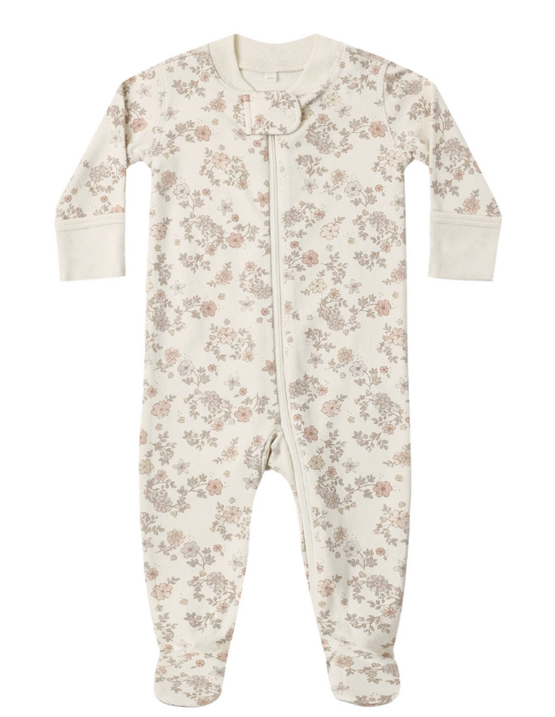 Zip Long Sleeve Sleeper Footie | Floral Vine