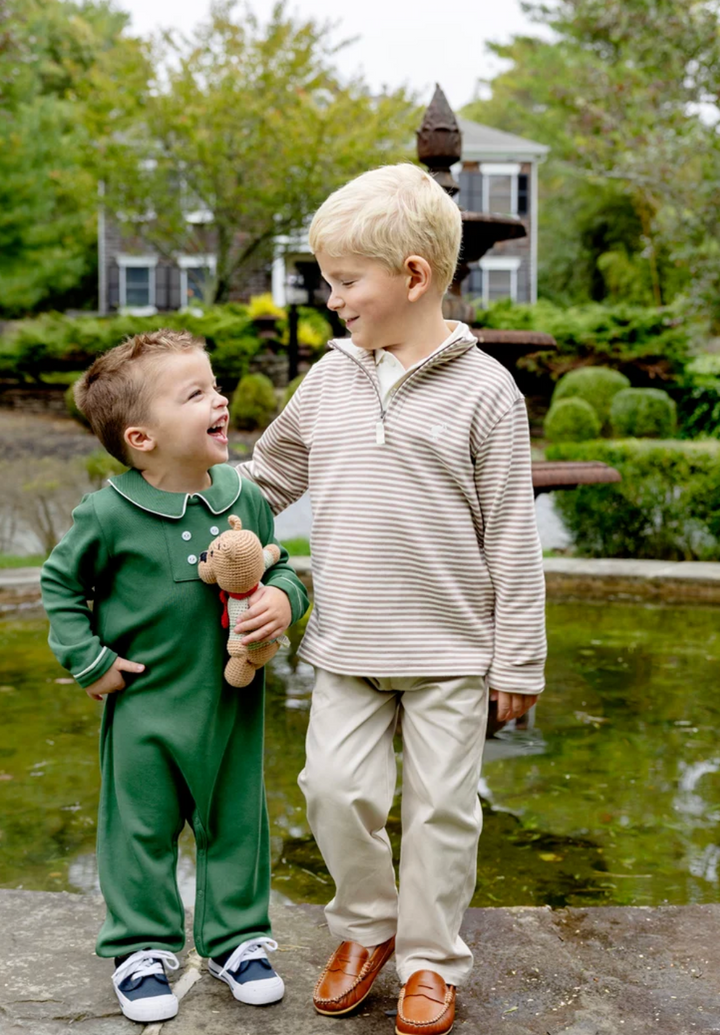 Haywood Half-Zip | Gray BayBrown/Palmetto Pearl Stripe