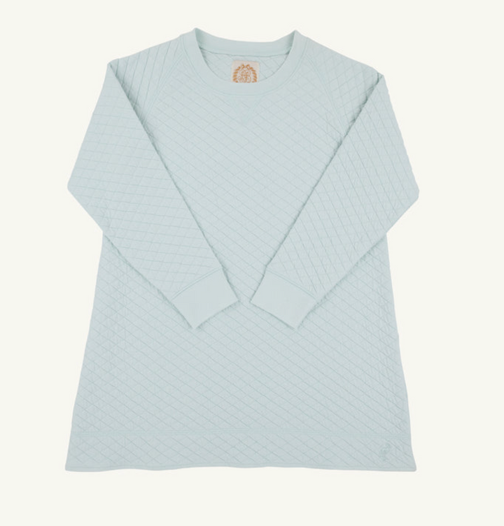 Cassidy Comfy Crewneck Dress Quilted | Old Greenwich Green