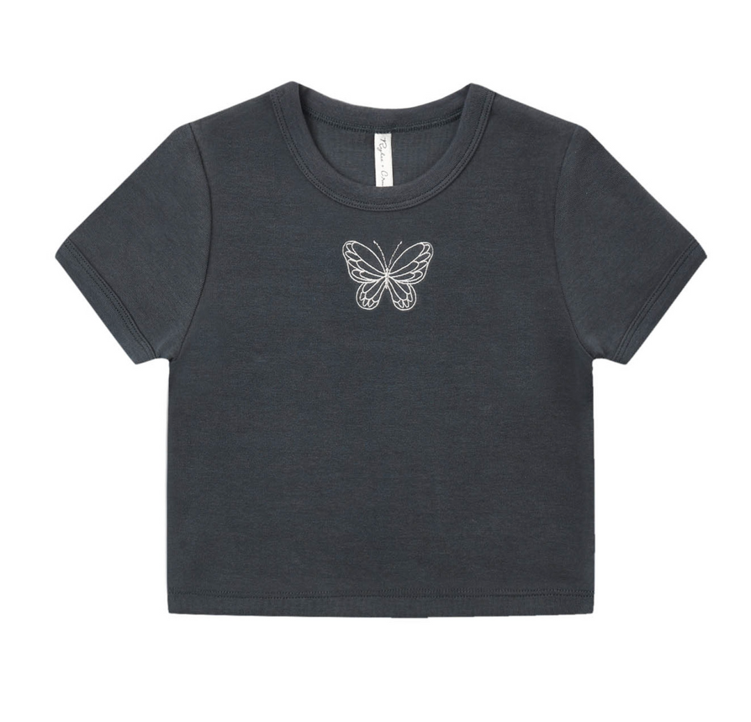 Baby Tee | Midnight Butterfly