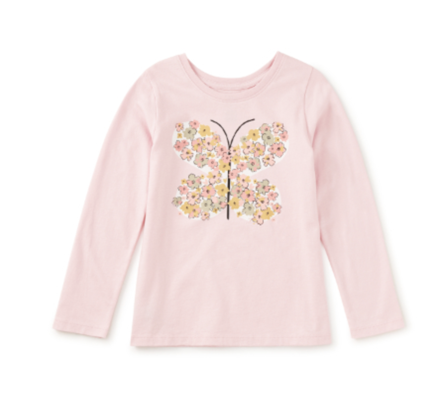 Tea Rose Butterfly Graphic Tee