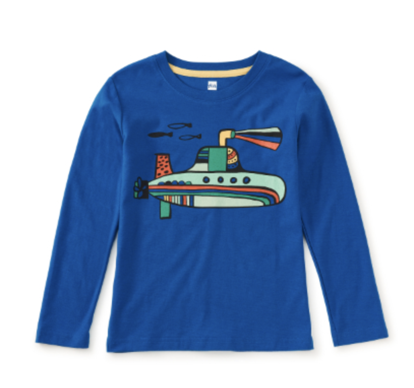 Green Submarine Graphic Tee | Royal Blue