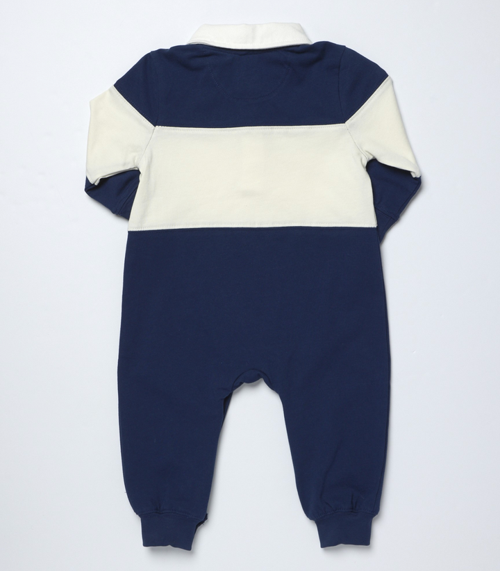 Albert Rugby Romper | Navy &amp; White