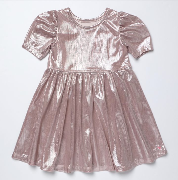 Lame Laurie Dress | Glitter Pink