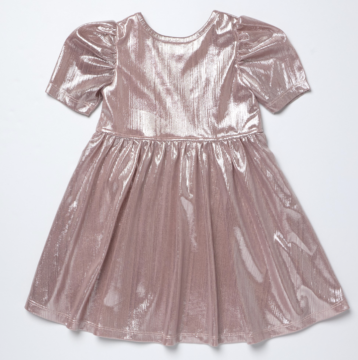 Lame Laurie Dress | Glitter Pink