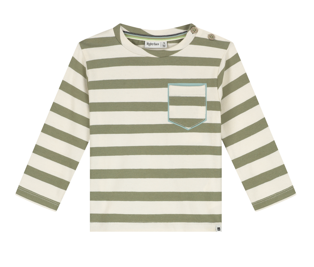 Baby Boy LS T Shirt | Army Stripe