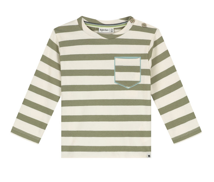 Baby Boy LS T Shirt | Army Stripe