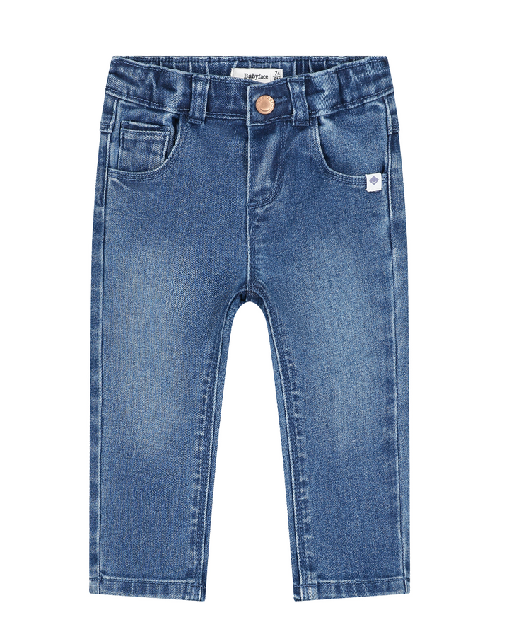 Baby Girl Denim Pants | Medium Blue