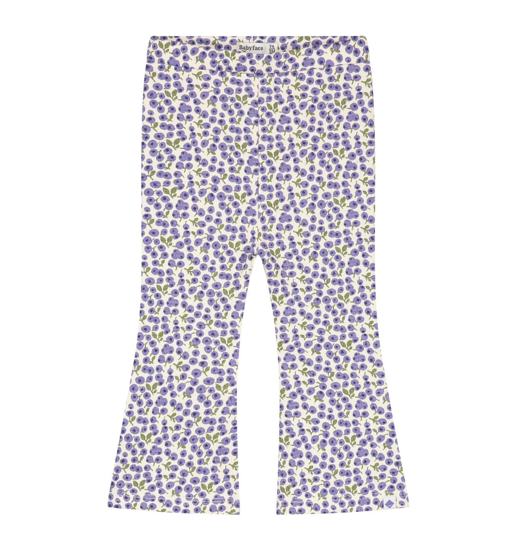 Baby Girl Flare Print Pants | Cream
