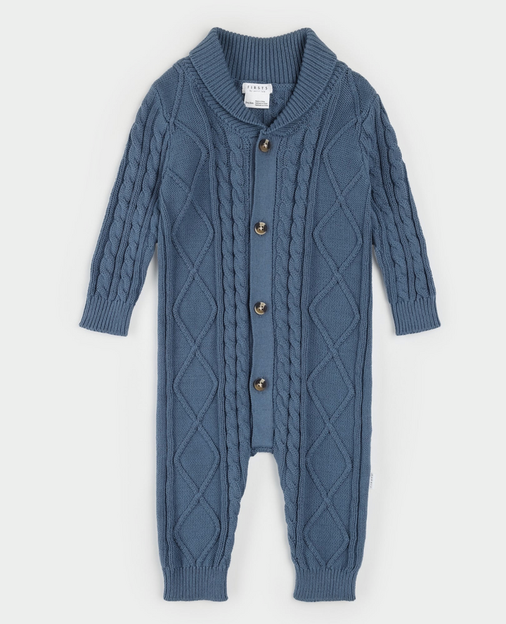 Indigo Sweater Knit Playsuit