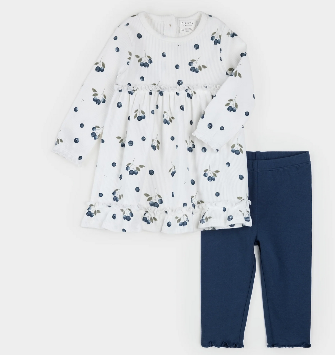 Blueberries Dress &amp; Legging Set
