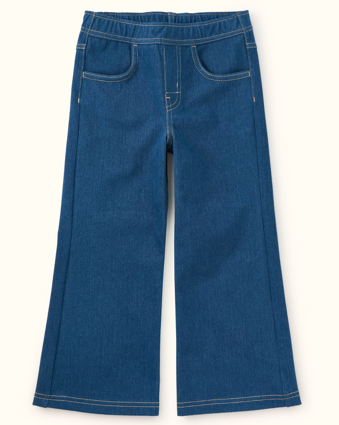 Denim-Like Flare Pants | Med Wash
