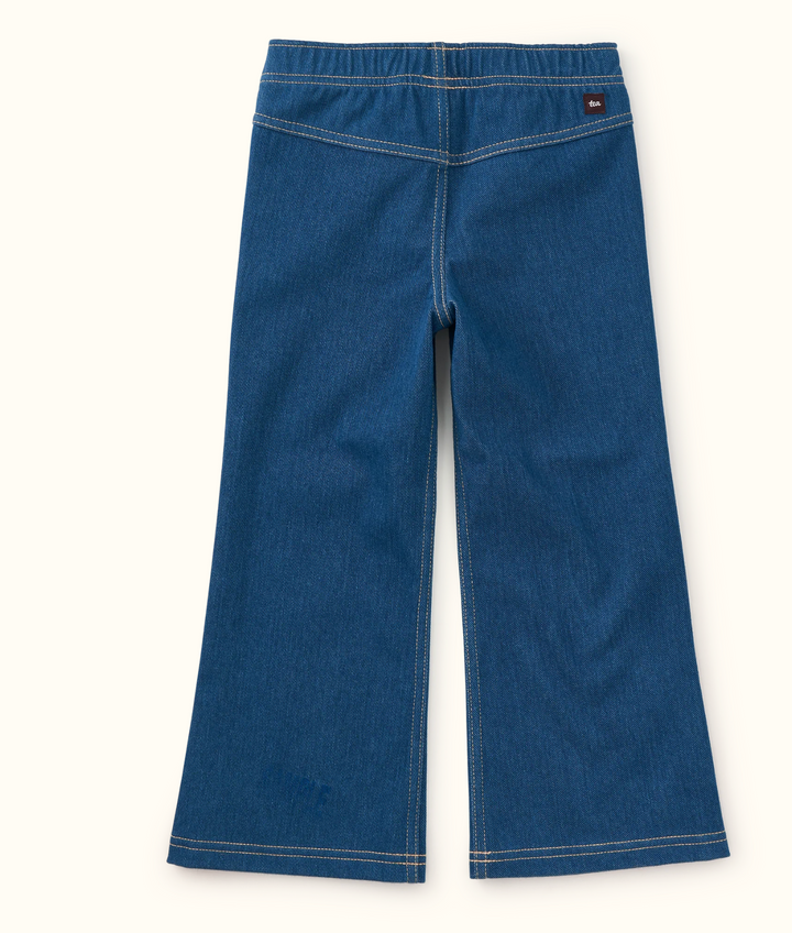Denim-Like Flare Pants | Med Wash