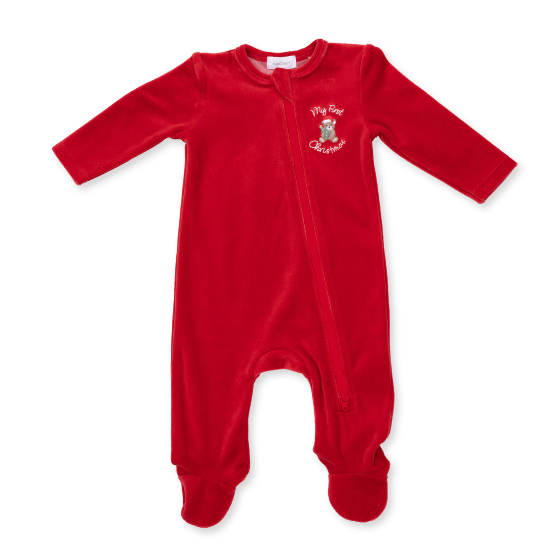 Two Way Zipper Footie | First Christmas Bear