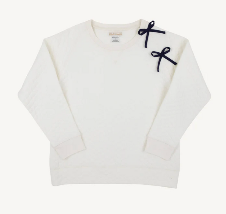 Cassidy Comfy Crewneck Quilted | Palmetto Pearl Bows
