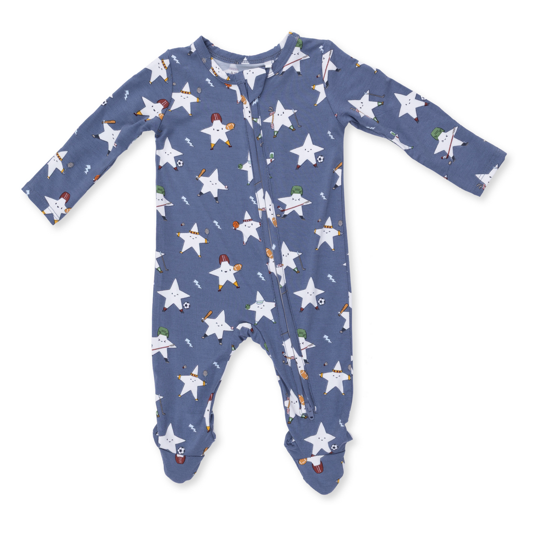 Two Way Zipper Footie | Glow Dark Sports All Star