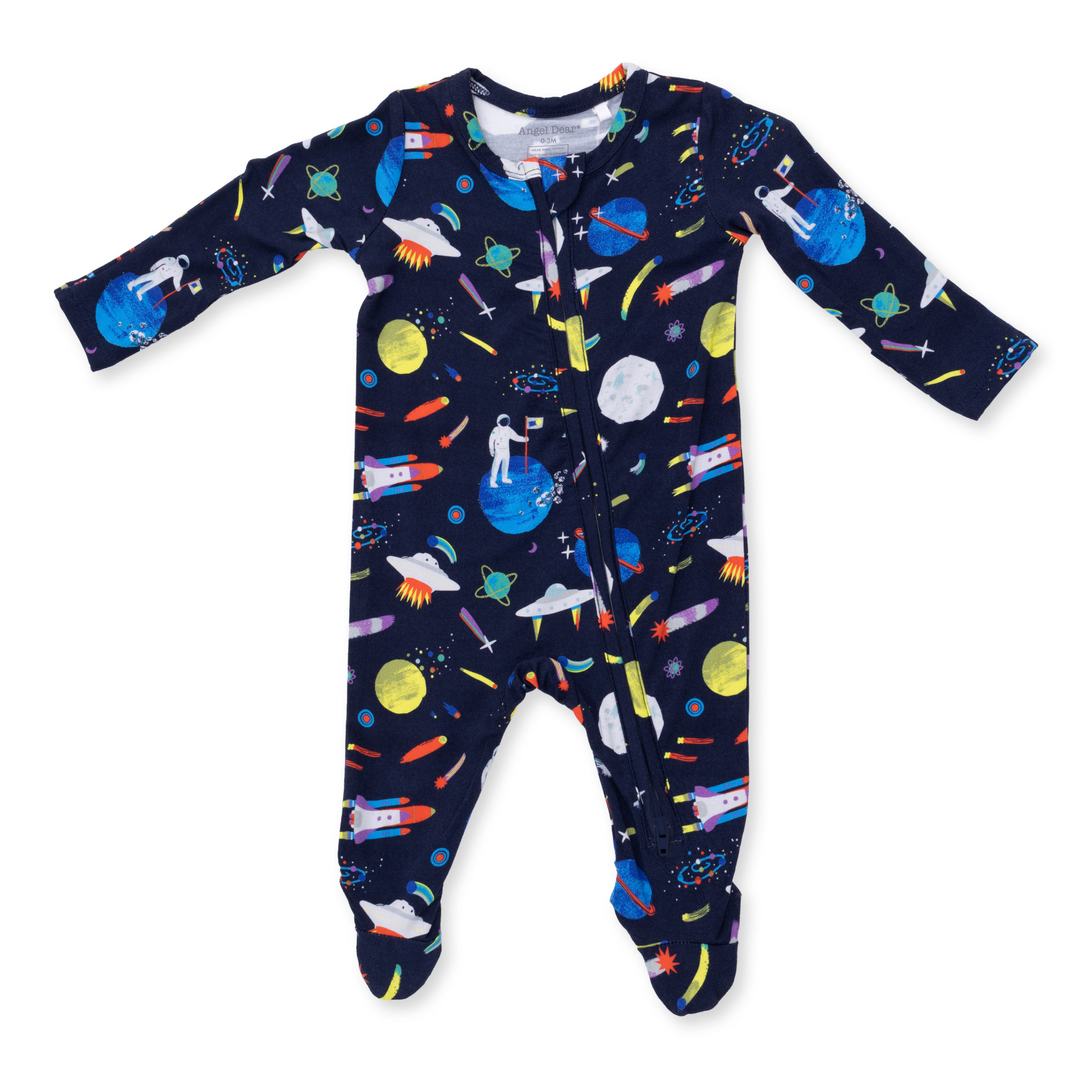 Two Way Zipper Footie | Astronaut and Rockets