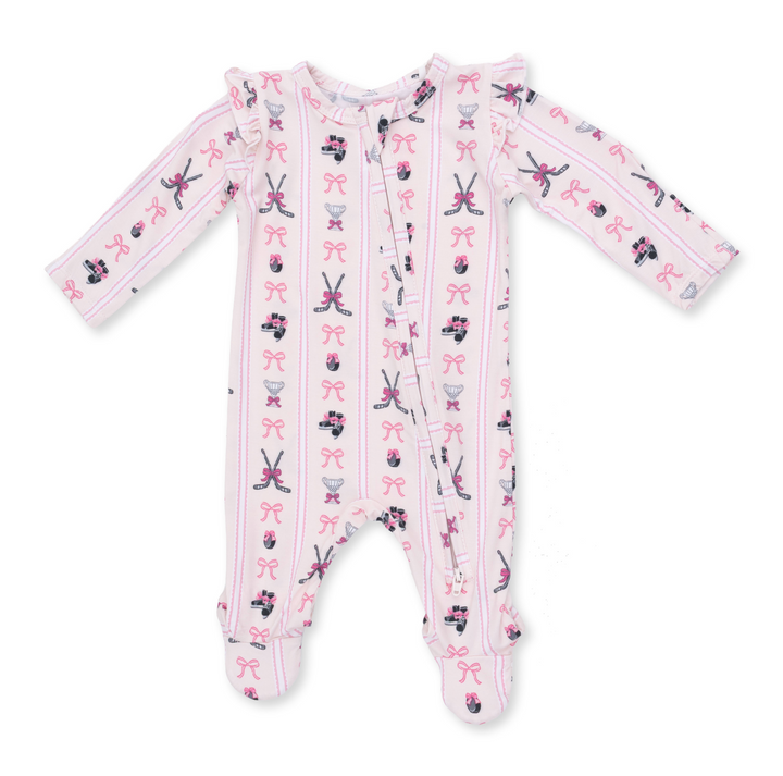 Two Way Zipper Ruffle Sleeve Footie | Megan&