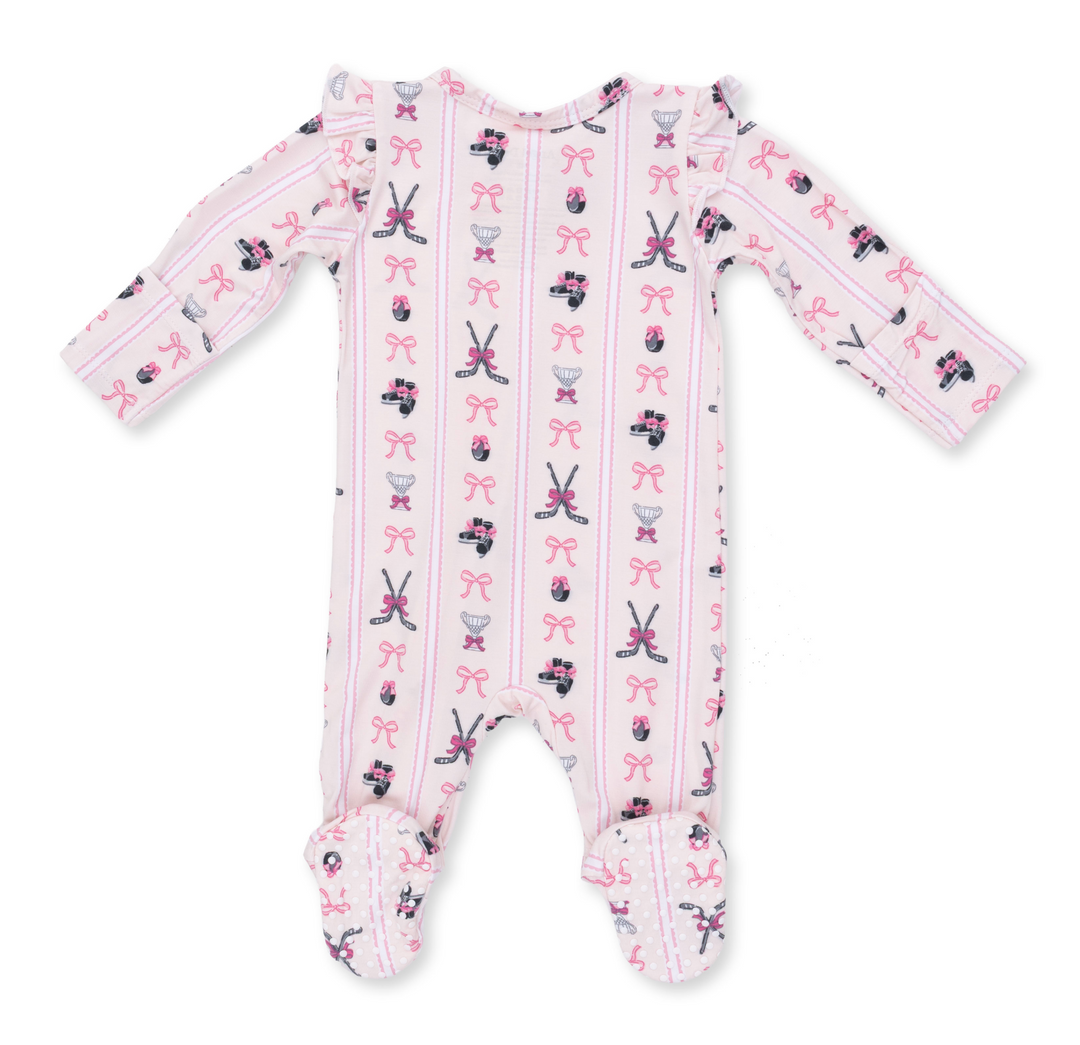 Two Way Zipper Ruffle Sleeve Footie | Megan&