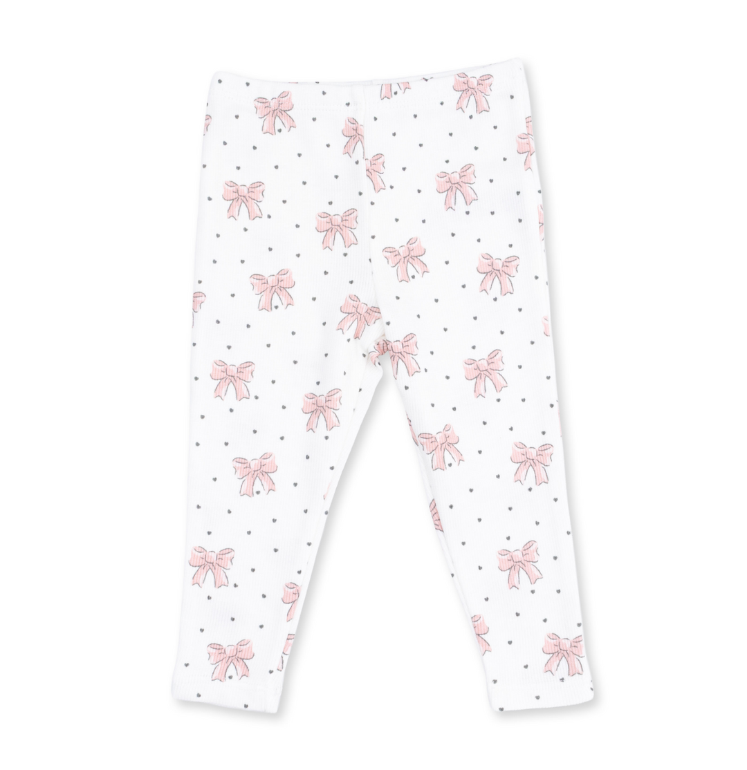 Ruffle Sweatshirt/Legging Set | Veiled Pink Bows