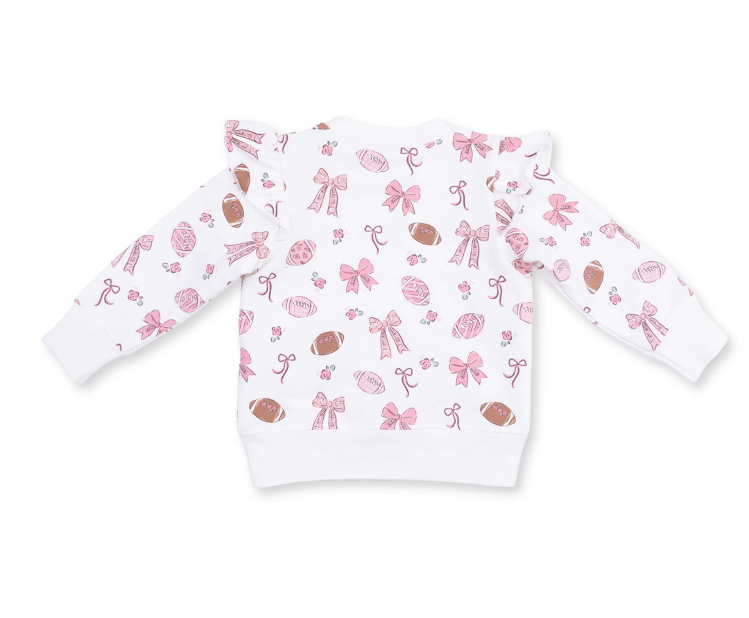 Ruffle Sweatshirt &amp; Cargo Pant | Footballs and Bows