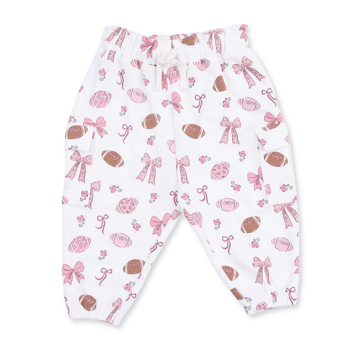 Ruffle Sweatshirt &amp; Cargo Pant | Footballs and Bows