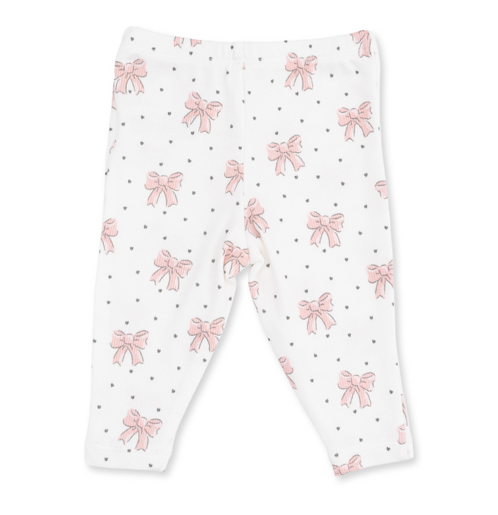 LS Sweatshirt w/Ruffle &amp; Leggings | Veiled Pink Bows