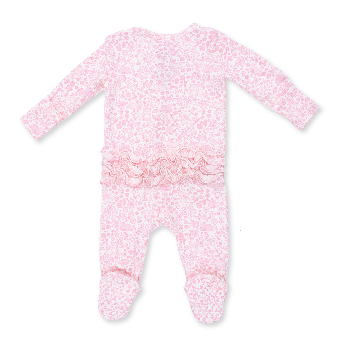 Two Way Ruffle Back Zipper Footie | Baby Woodland