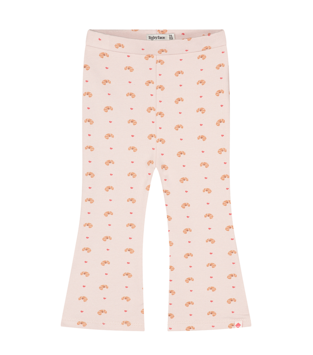 Baby Girl Flared Pants | Lt Pink Croissant