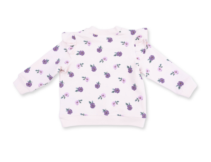 V-Ruffle Sweatshirt | Violetta Floral
