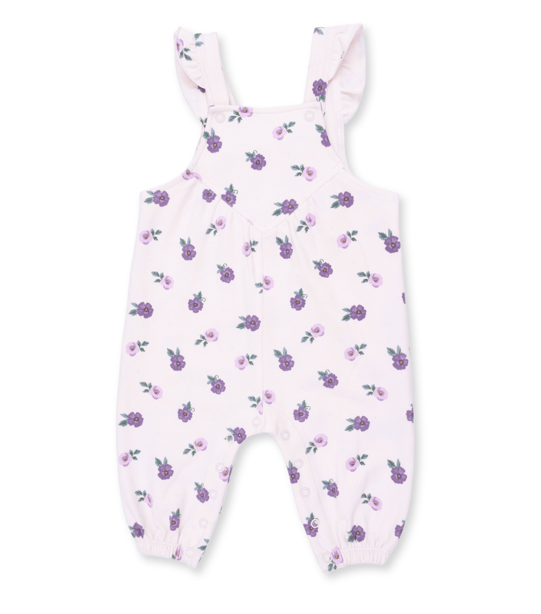 V-Ruffle Overall and LS Bodysuit | Violetta Floral
