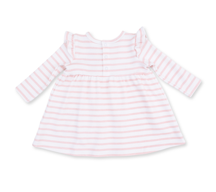 LS Stripe Dress w/Ruffle Bloomer | Pink Puppy