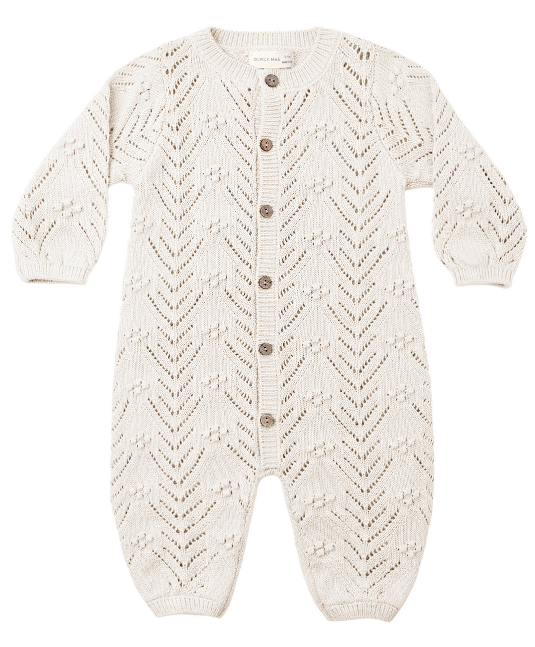Long Sleeve Bubble Romper | Heathered Oatmeal